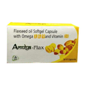 Flaxseed oil Softgel Capsule and vitamin
